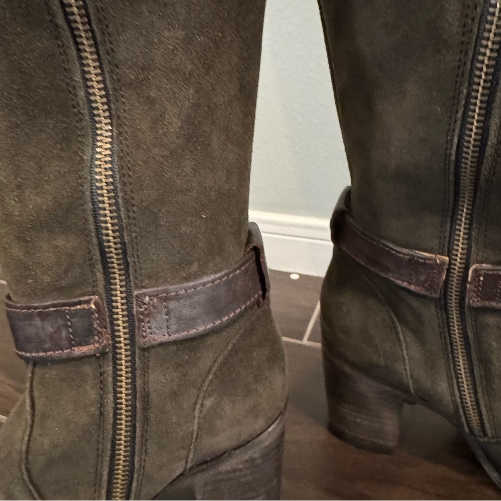 Freebird Holland Olive Suede Leather Boots 7 - Picture 6 of 12